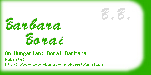 barbara borai business card